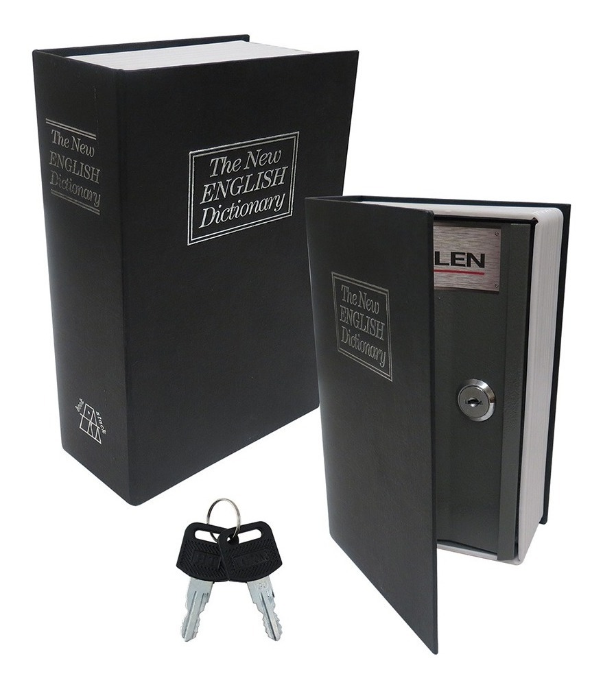 Caja De Seguridad Tipo Libro Con 2 Llaves Oferta Plus