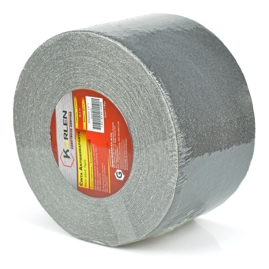 Cinta Antiderrapante De 4 Pulg Negra 18.3 Metros O 620116559