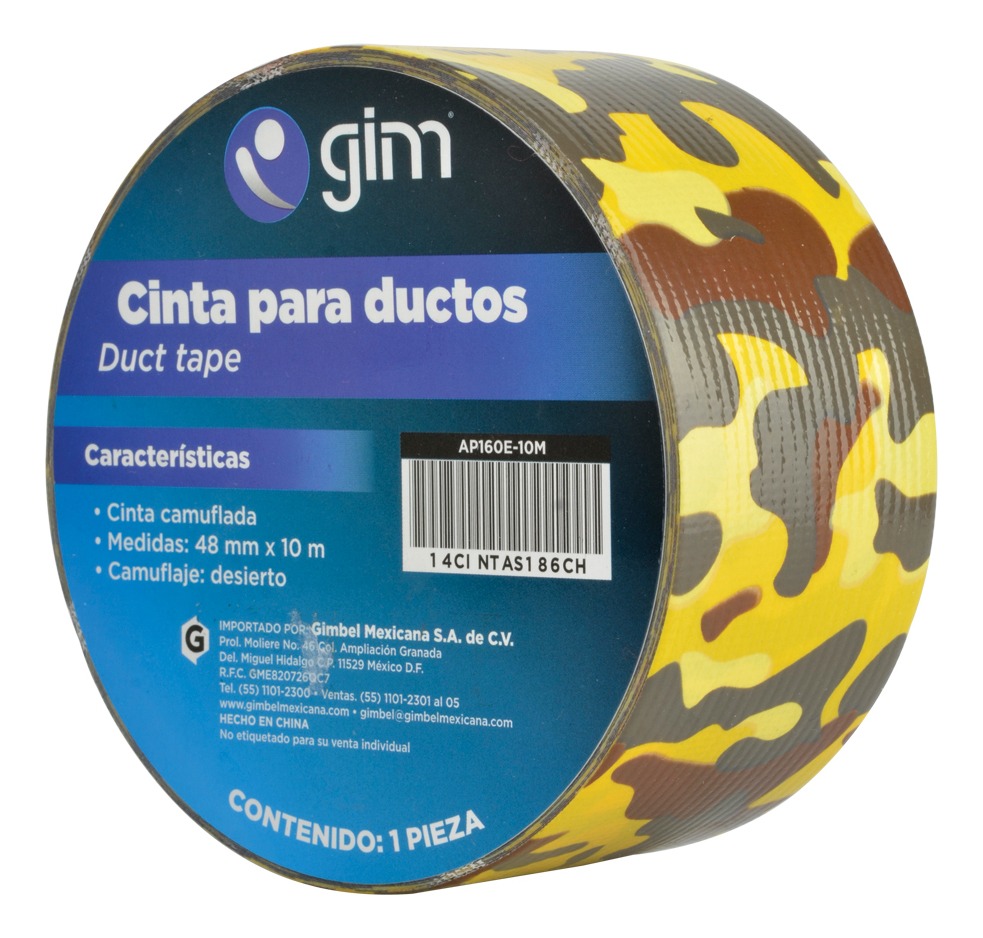 Cinta Para Ductos 48Mmx10M Camuflaje Desierto Ap160E-10M
