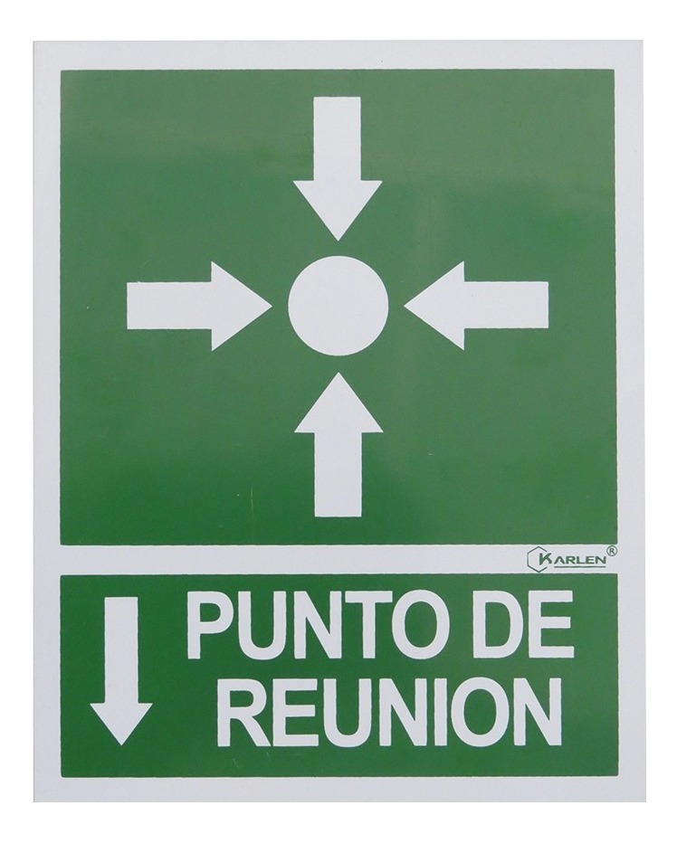 Señal  Punto De Reunion  20x25cm