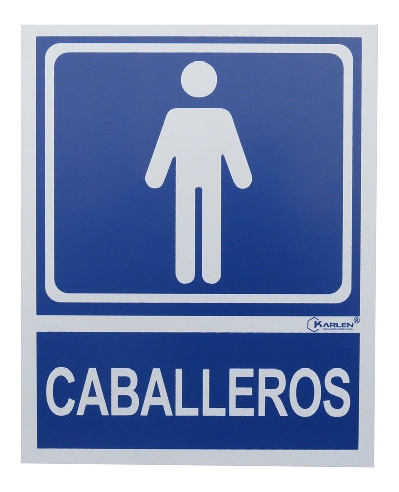 Señal  Caballeros  20X25Cm