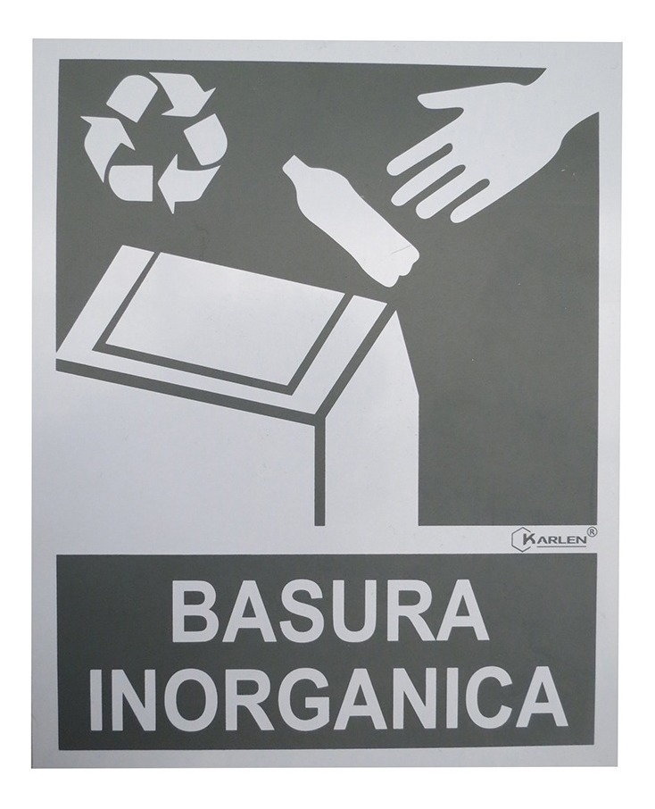 Señal  Basura Inorganica  20X25Cm