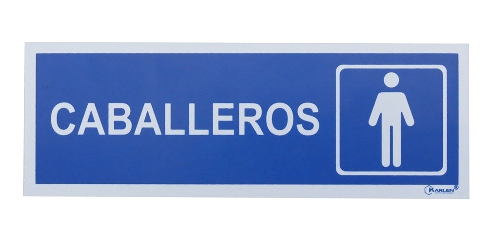 Señal  Caballeros  20X7Cm