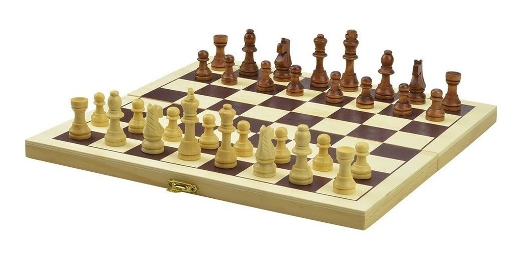 Tablero Ajedrez Madera 29X29 Cm Juego