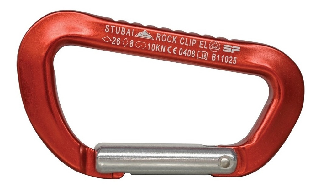 Mosqueton Tipo D Rock Clip Sin Seguro Rojo Gim-88