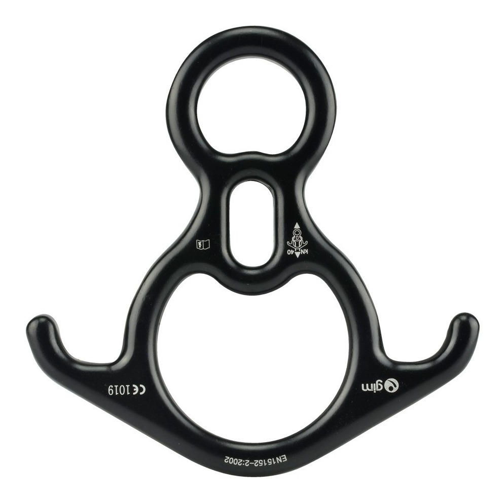 Descensor De Aluminio Fig.8 40kn (negro) Gim-227