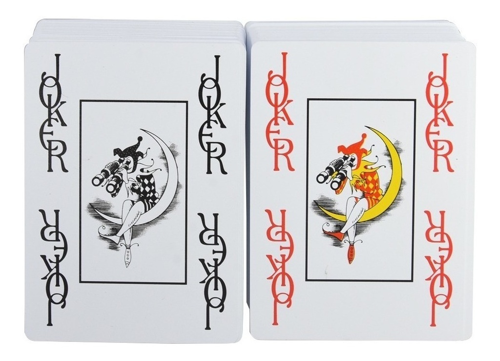 Baraja Poker Elegnace 2 Mazos Plastico Rojo Y Azul