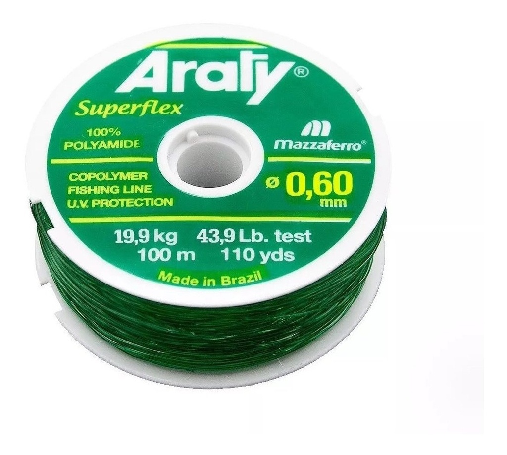 Hilo De Pesca Verde Araty 100M .60Mm Deporte