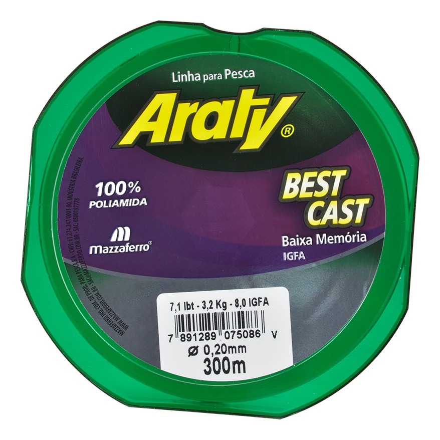 Hilo De Pesca Best Cast Verde 300Mx.55Mm Araty