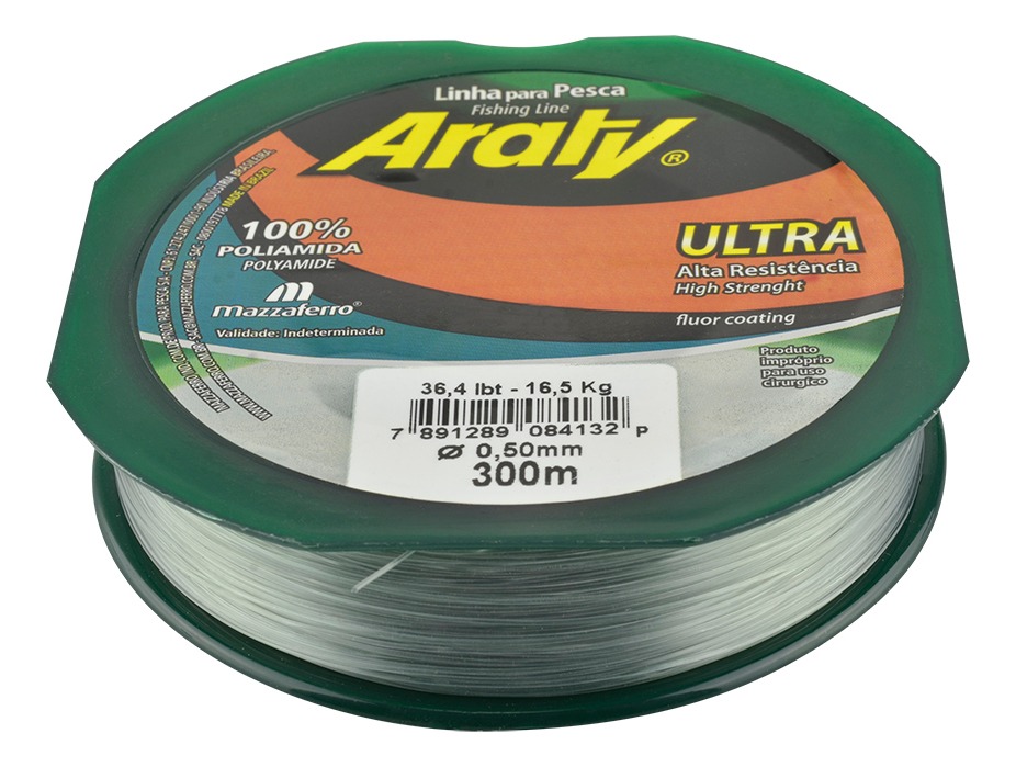 Hilo De Pesca Ultra Flourcoat Gris 300mx.40mm Araty