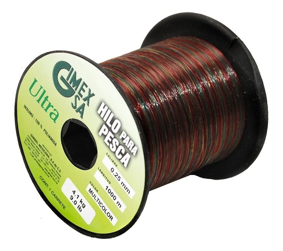 Linea De Pesca Ultra Gim 0.40Mm Resis 9Kg Var Colores 1000M