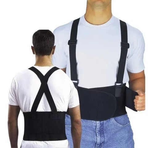 Faja Cargador Elástica Tirantes Gimnasio Cintura Terapia - S