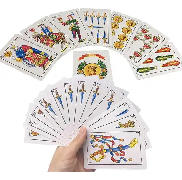 Cartas españolas en caja de cartón 6.5x9.5x5 cm 288PZ weisco
