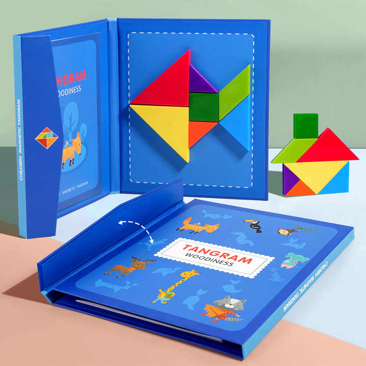 Juego didáctico, tangram 19x23 cm 80pz