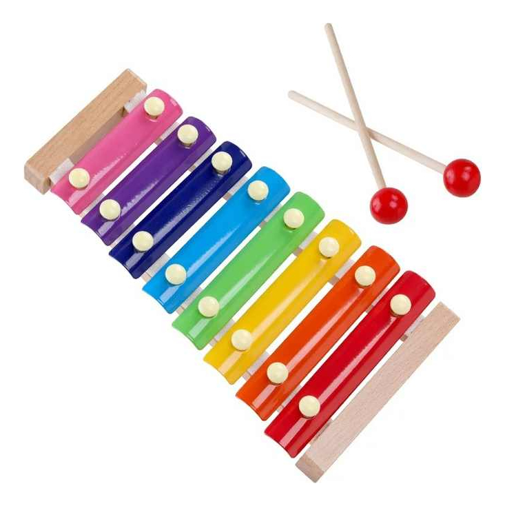 Didáctico xilófono con sonido 25x12.5 cm 100pz