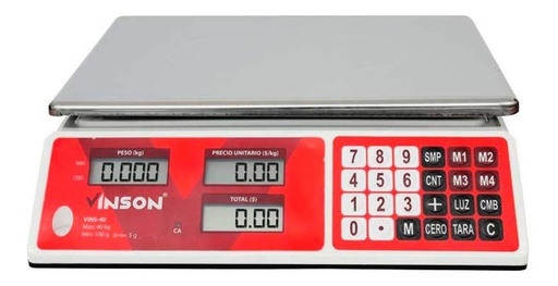 [GM-14BASCUL096SM] Báscula Comercial Digital Vinson Vins-40 40kg