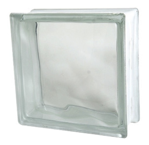 [GM-14BLOQUE001CH] Vidrioblock 19X19X8 Transparente ( Nube)(Caja 6 Pzas)