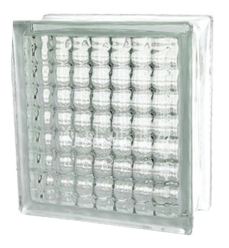 [GM-14BLOQUE014CH] Bloque De Vidrio  Parallel  19X19X8Cm (6 Piezas)