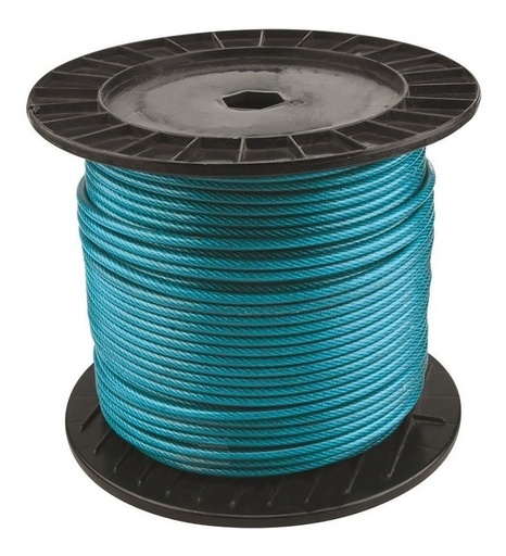 [GM-14CABLES189CH] Cable Acero 7X7 Recubierto Vinil 80M Azul 1/8 X3/16 