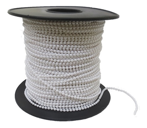 [GM-14CADENA115RE] Cadena De Bola Plastico 4.5Mmx100Mt No.10 Blanca