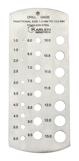 [GM-14CALIBR001SH] Calibrador Para Broca 25 Calibres 1.0-13.0Mm 481 El Mejor