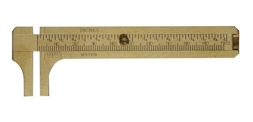 [GM-14CALIBR008CH] Calibrador Vernier De Bronce 4  100Mm D2732