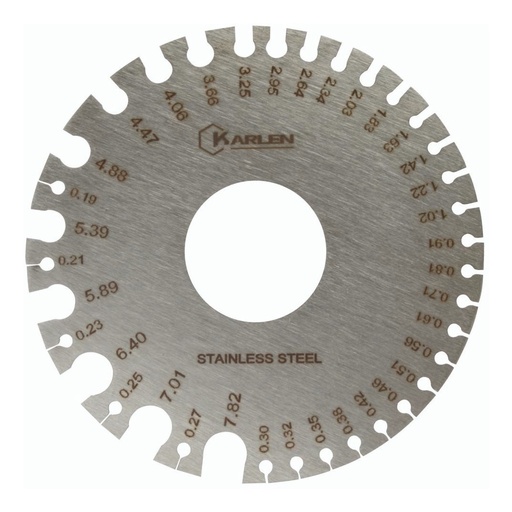 [GM-14CALIBR141GS] Calibrador Redondo Para Alambre No.20 Grosor 0.6mmplus