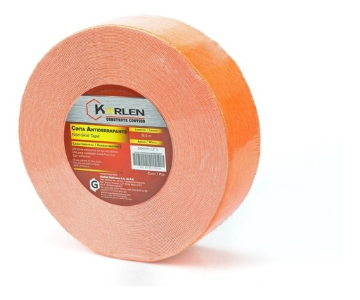 [GM-14CINTAS102PB] Cinta Antiderrapante 50Mmx18.3M Naranja Fosforescente