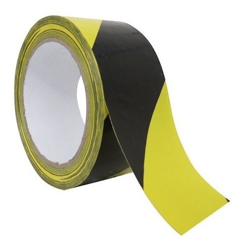 [GM-14CINTAS126CH] Cinta Advertencia Adherible Amarilla/Negro Plus