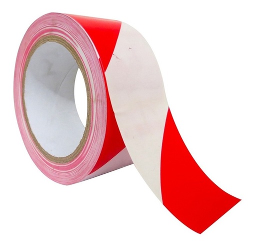 [GM-14CINTAS128CH] Cinta Advertencia Adherible Roja/Blanca 30Mx48X0.15Mm