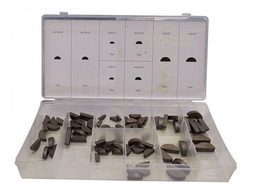 [GM-14CUNAS-017CH] Set Cuñas Media Luna Surtida Acero Carbón W-8008 Karlen