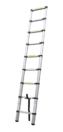 [GM-14ESCALE006CH] Escalera Telescópica De Aluminio 2.55M, Karlen