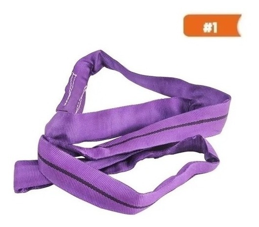 [GM-14ESLING001CH] Eslinga De Carga Redonda Morada 1Ton 1Mx4Cm