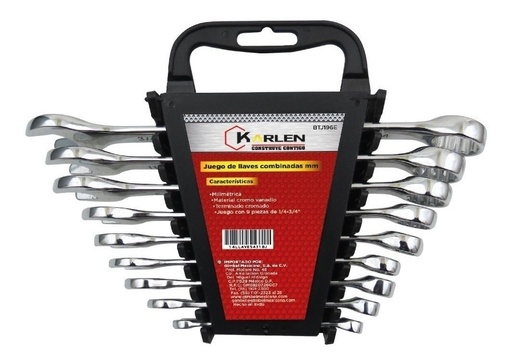 [GM-14LLAVES430BJ] Llaves Combinadas Crv 1/4-9/16  (6 Piezas) Nuevo