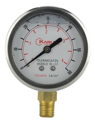 [GM-14MANOME023CH] Manometro Con Glicerina 6000Psi/G6000-2.5