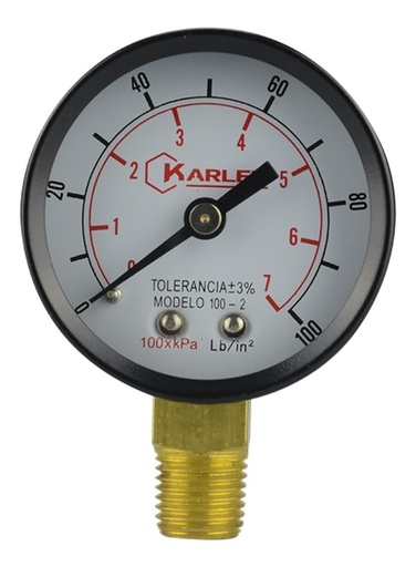 [GM-14MANOME029CH] Manometro 3.5  100Psi 1/4 Npt 100-35