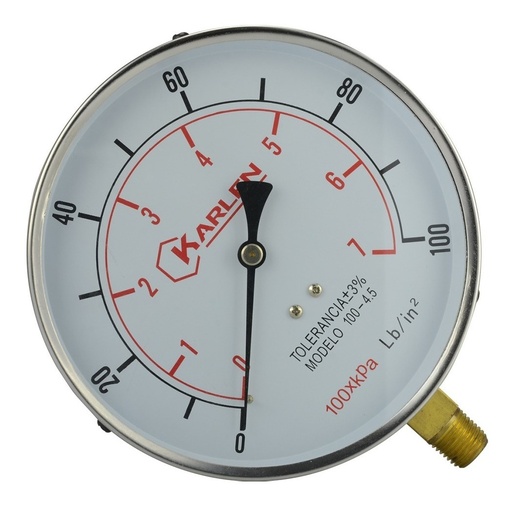 [GM-14MANOME042CH] Manometro Inox. 4.5  160Psi 1/4 Npt Ix160-40