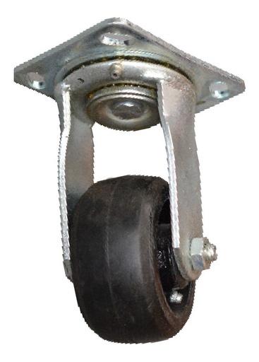 [GM-14RODAJA136CH] Rodaja Industrial 200Mm Negra/Placa/Giratoria Dk013Ps08