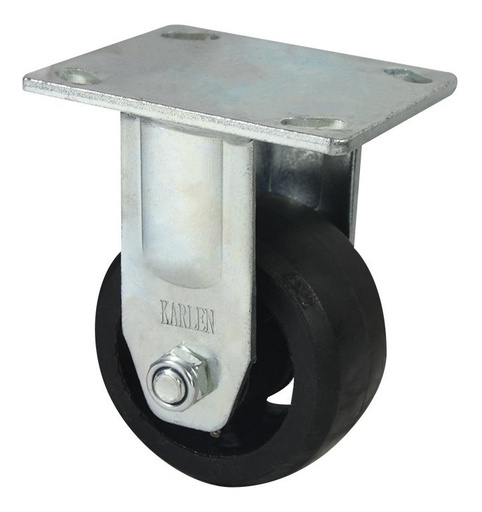 [GM-14RODAJA137CH] Rodaja Industrial 100Mm Negra/Placa Fija Dk013Pd04