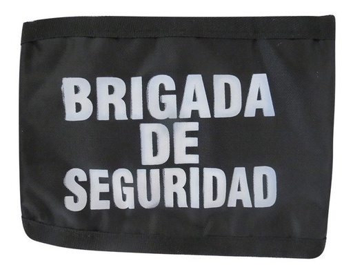 [GM-14SEGURI009SM] 5 Brazaletes Brigadista Negro De Seguridad