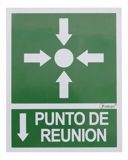 [GM-14SEGURI104SM] Señal  Punto De Reunion  20x25cm