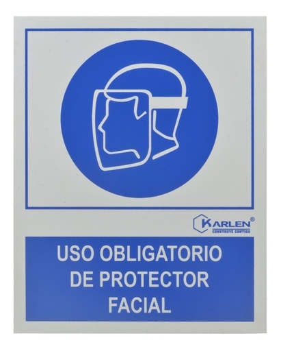 [GM-14SEGURI118KA] Señal  Uso Obligatorio Protector Facial  20X25Cm