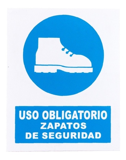 [GM-14SEGURI126KA] Señal  Zapatos De Seguridad  20X25Cm