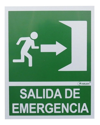 [GM-14SEGURI236KA] Señal  Salida De Emergencia Derecha  20X25Cm