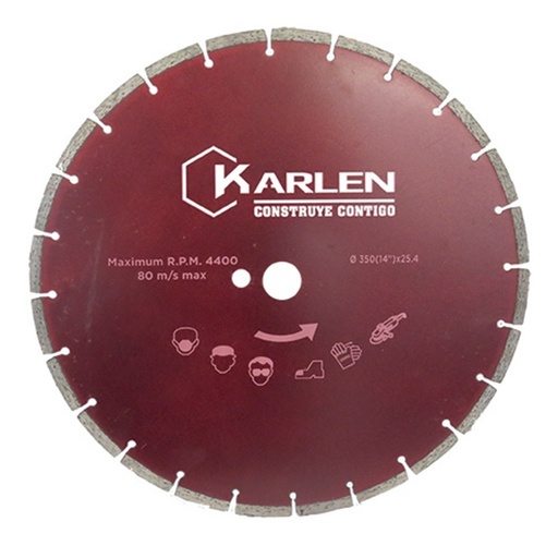[GM-14SIERRA388DC] Sierra Circular De Diamante 350X25.4X3.5X8Mm 24D