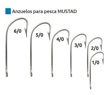 [GM-15ANZUEL036OM] Anzuelo Para Pesca 3103Dt 4/0 Mustad (8 Piezas)