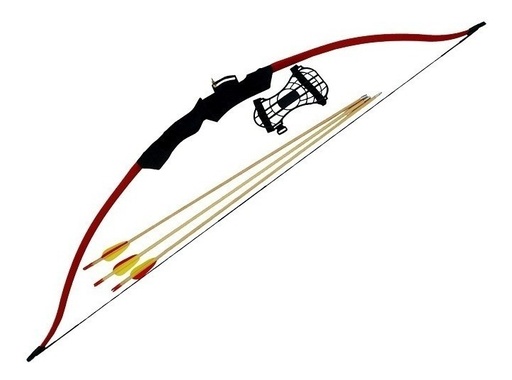 [GM-15ARCOS-017CF] Kit Arco Recurvo Para Tiro Junior 26 /18Lb Y Accesorios 6 Pz