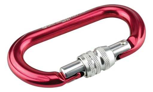 [GM-15BANDOL064AD] Mosqueton De Aluminio Oval Con Seguro 25Kn Alpinismo L 108Mm