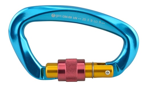 [GM-15BANDOL069US] Mosqueton De Aluminio Tipo D Con Seguro 25Kn Gm-69