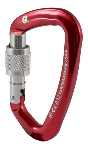 [GM-15BANDOL070US] Mosqueton De Aluminio Tipo D Con Seguro 23Kn Gim-70